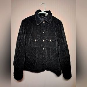 Chico's Black Quilt Moto Jacket